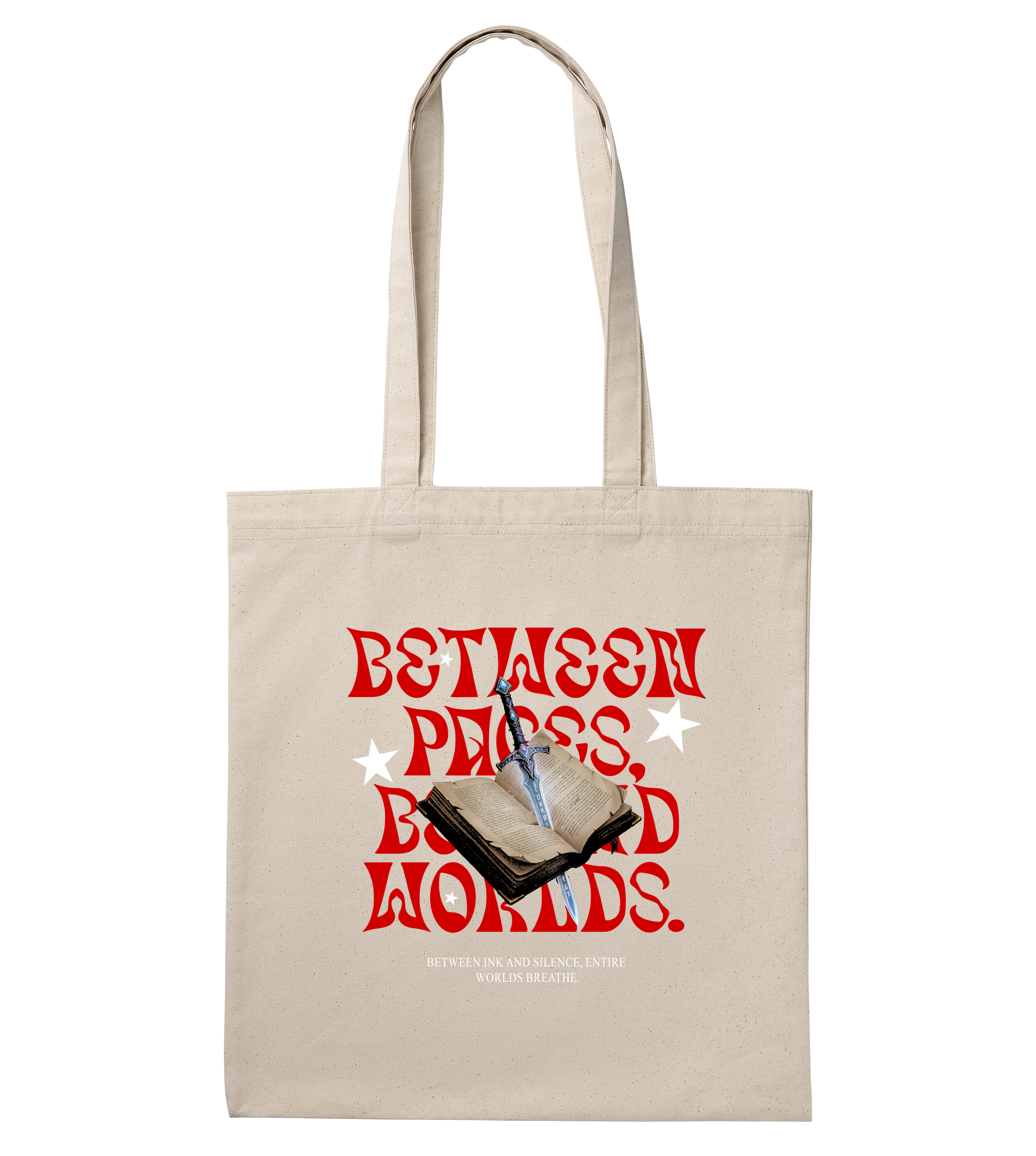 Between Pages Beyond Worlds Tote Bag